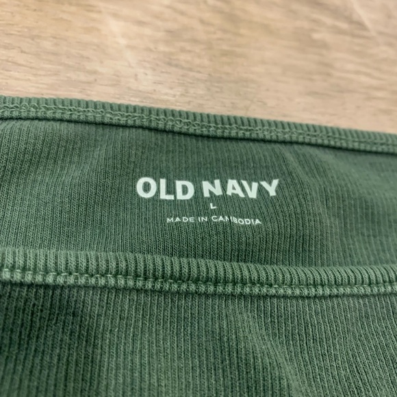 💜 Old Navy Ribbed Square Neck Tank Top - Hunter Green - Size L - Picture 2 of 6